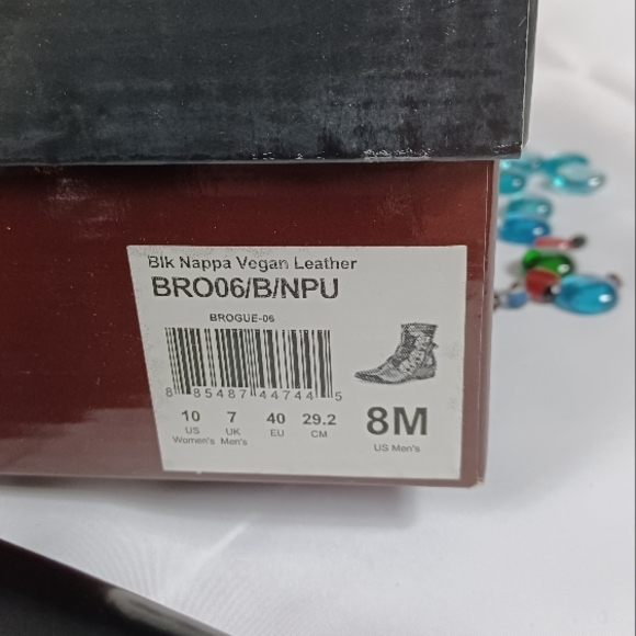 Nwt Demonia Black Skull Buckle Boots. Style Brogue - Picture 5 of 8